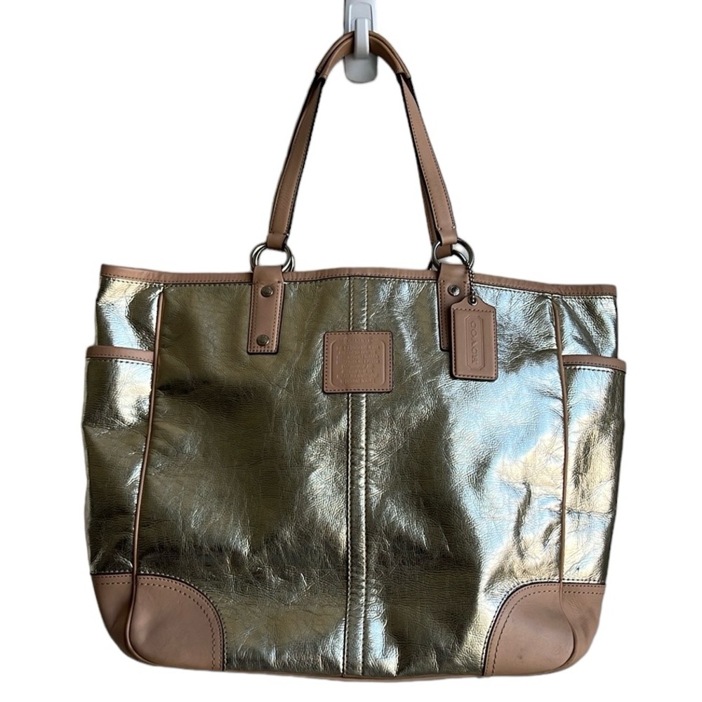COACH Champagne Gold Tote - Picture 1 of 16